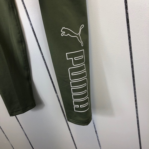 NWT Puma Leggings Olive Green Sz S - Picture 3 of 8